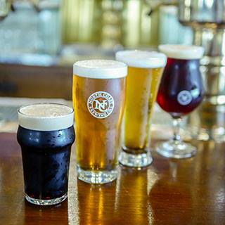 Craft beers on tap