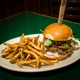 Niman Ranch burger with fries